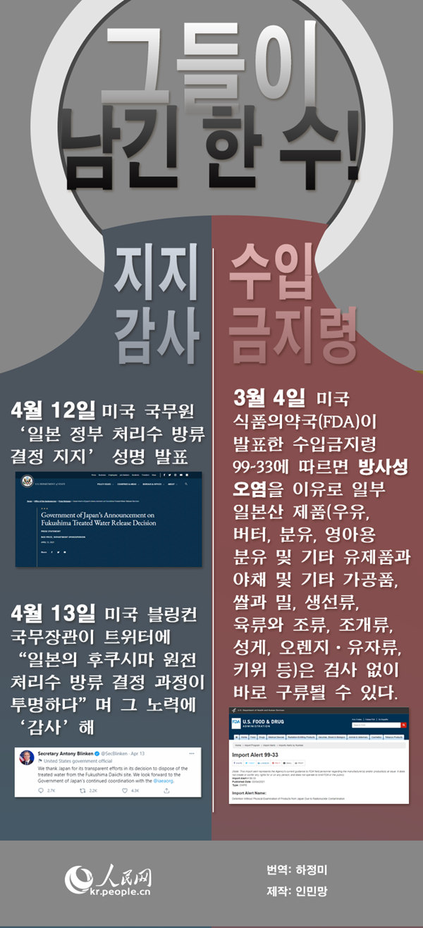 미국, 日 원전 오염수 해양 방류 지지? 알고 보니 한 수 남겨뒀다!